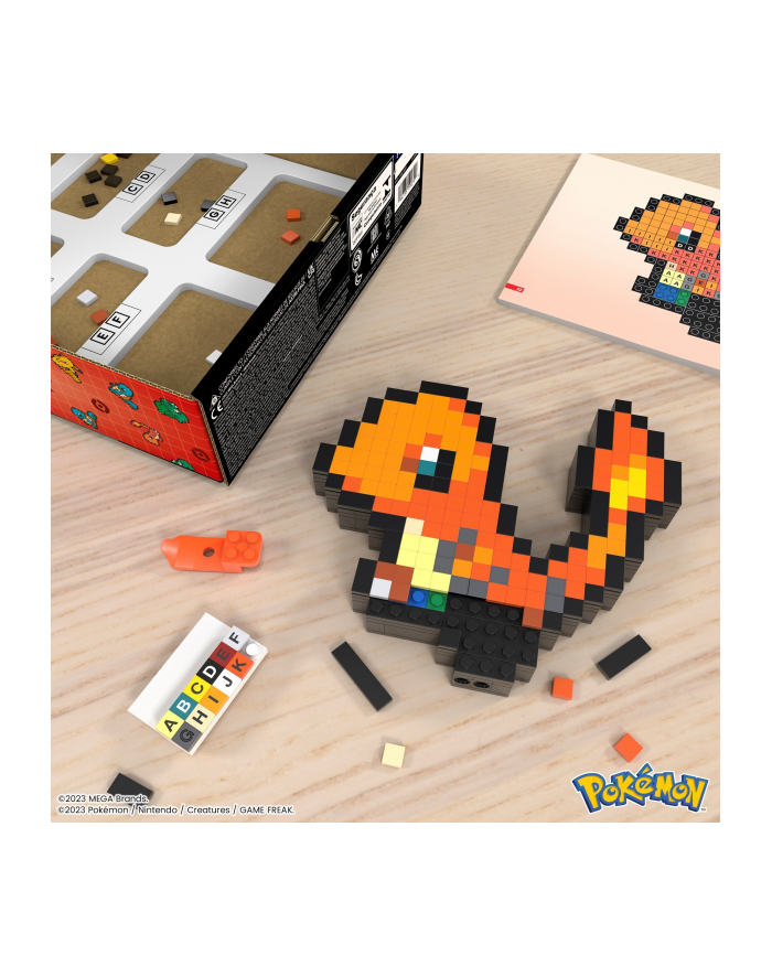 megabloks Mattel Pokémon Charmander Pixel Art Construction Toy główny