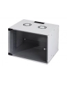 DIGITUS 7U wall mounting cabinet SoHo unmounted 370x540x400mm glass front door Kolor: CZARNY RAL 9005 - nr 2