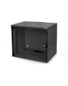 DIGITUS 7U wall mounting cabinet SoHo unmounted 370x540x400mm glass front door Kolor: CZARNY RAL 9005 - nr 4