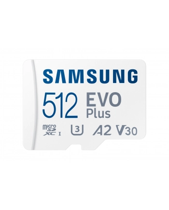 SAMSUNG EVO PLUS microSD 512GB 2024 incl. SD Adapter memory card UHS-I U3 Full HD and 4K UHD 160 MB/s read nr 1
