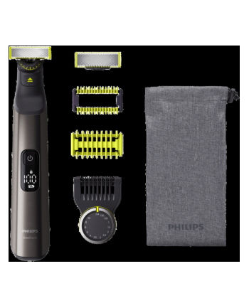 Philips | Trymer do włosów, twarzy i ciała | QP6551/15 OneBlade Pro | Bezprzewodowy | Na mokro i na sucho | Liczba stopni długości 14 | Czarny/Zielony