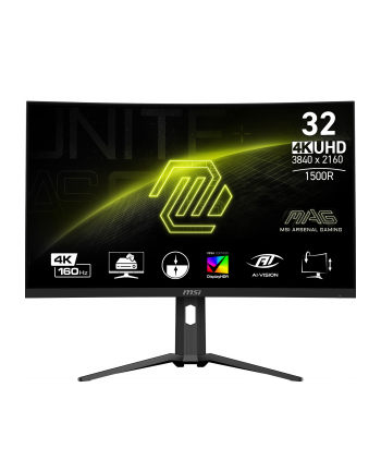 MSI MAG 321CUP 31.5inch VA Cure 1500R 160Hz 350cd/m2 1ms 2xHDMI DP USB typ C Height