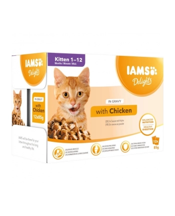 eukanuba IAMS Delights bogata kurczaka w sosie 85g kocięta nr 1