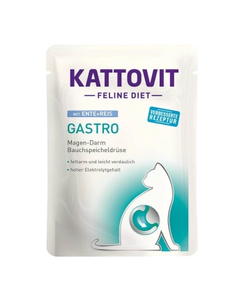 KATTOVIT GASTRO Kaczka z ryżem 85g dla kota nr 1
