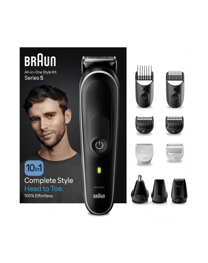 no name Brązowy | Uniwersalny trymer | MGK7420 | Bezprzewodowy | Liczba stopni długości 13 | Czarny/Szary główny