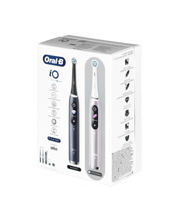 Braun Oral-B szczoteczka elektryczna iO 9N zestaw DUO BLACK ONYX 'amp; ROSE QUARTZ