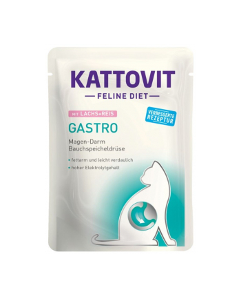 KATTOVIT GASTRO Łosoś z ryżem 85g dla kota