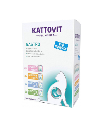 KATTOVIT GASTRO Zestaw na układ pokarmowy 12x85g dla kota