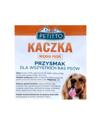 PETITTO Miękkie piersi z kaczki - przysmak dla psa - 500 g