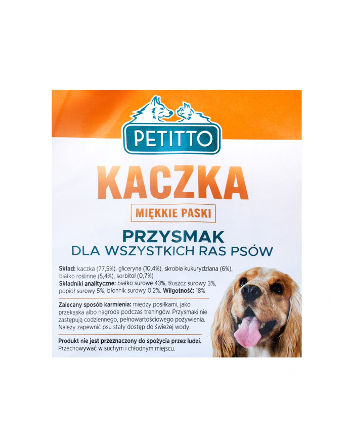 PETITTO Miękkie paski z kaczki 500G główny