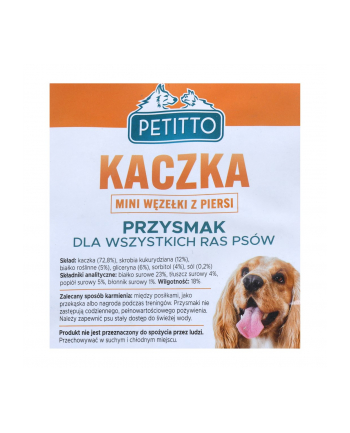 PETITTO Węzełki mini z piersi kaczki  500G