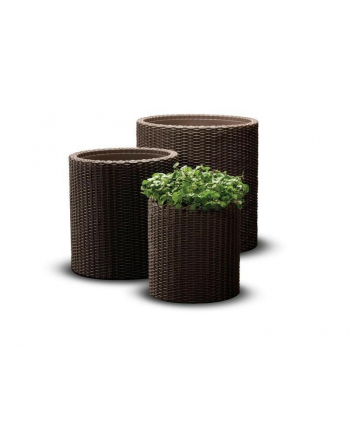 Doniczka KETER Cylinder Planters 220455 (430mm x 430mm x 430 mm; kolor brązowy)