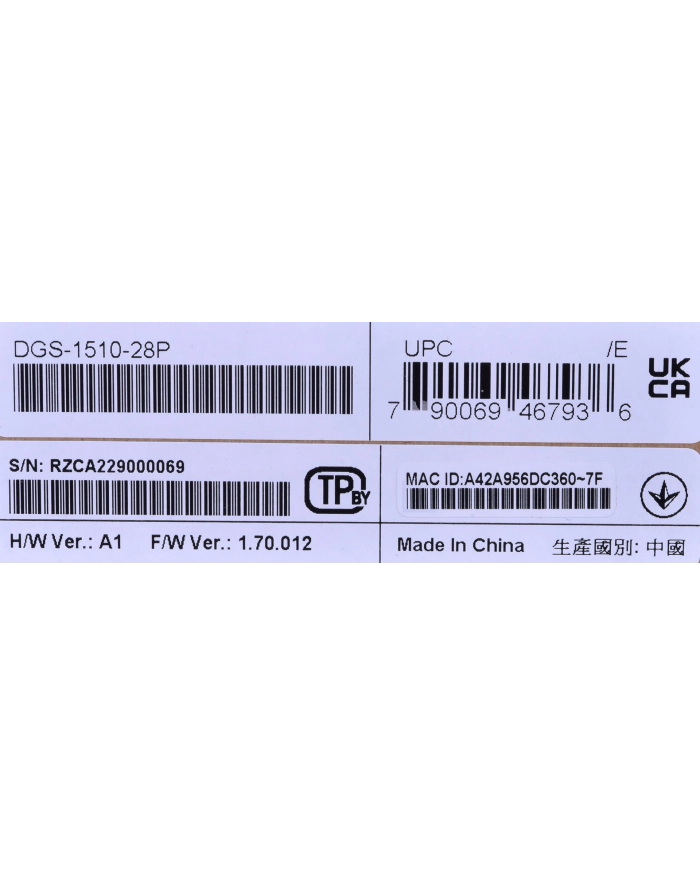 D-Link | Przełącznik | DGS-1510-28P | Zarządzanie przez Internet | Możliwość montażu w stojaku | Ilość portów 1 Gb/s (RJ-45) 24 | Ilość portów SFP 2 | Ilość portów SFP+ 2 | Ilość portów PoE/PoE+ 24 | Typ zasilacza Pojedynczy | 24 miesiąc(e) główny