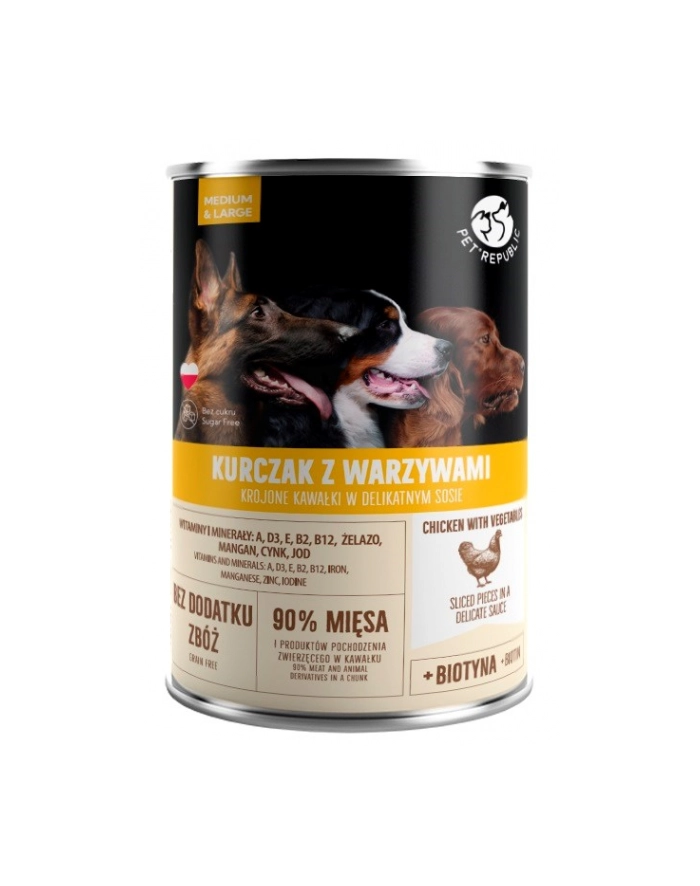 PetRepublic puszka dla psa kurczak, warzywa 1250 g główny
