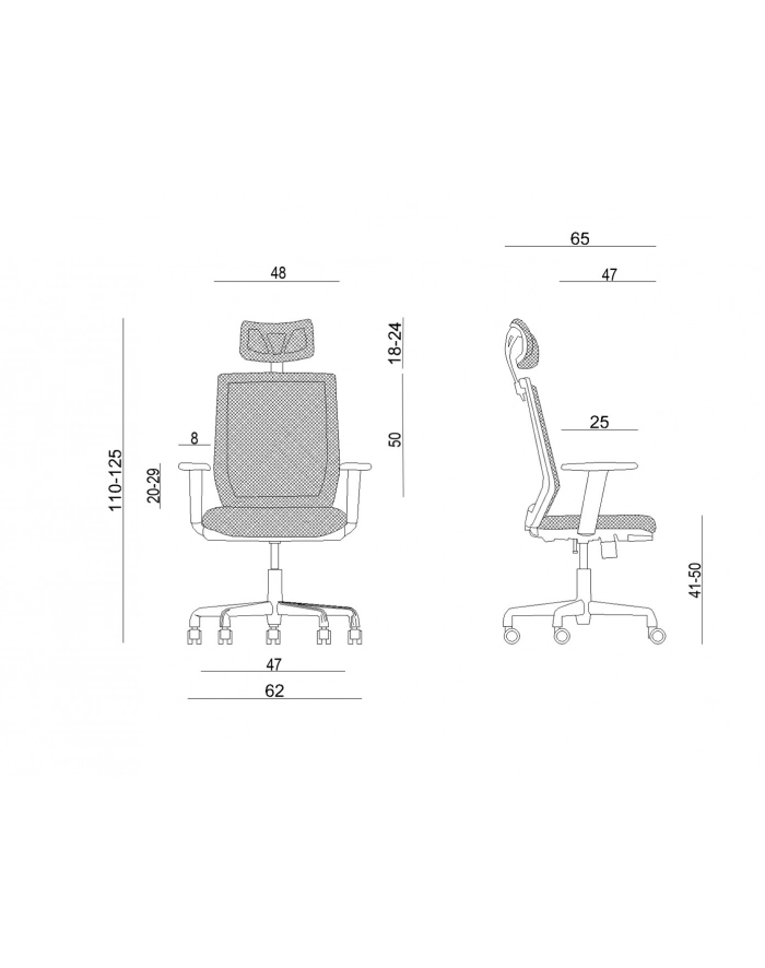 unique Ergonomiczny fotel biurowy ESTA czarny główny