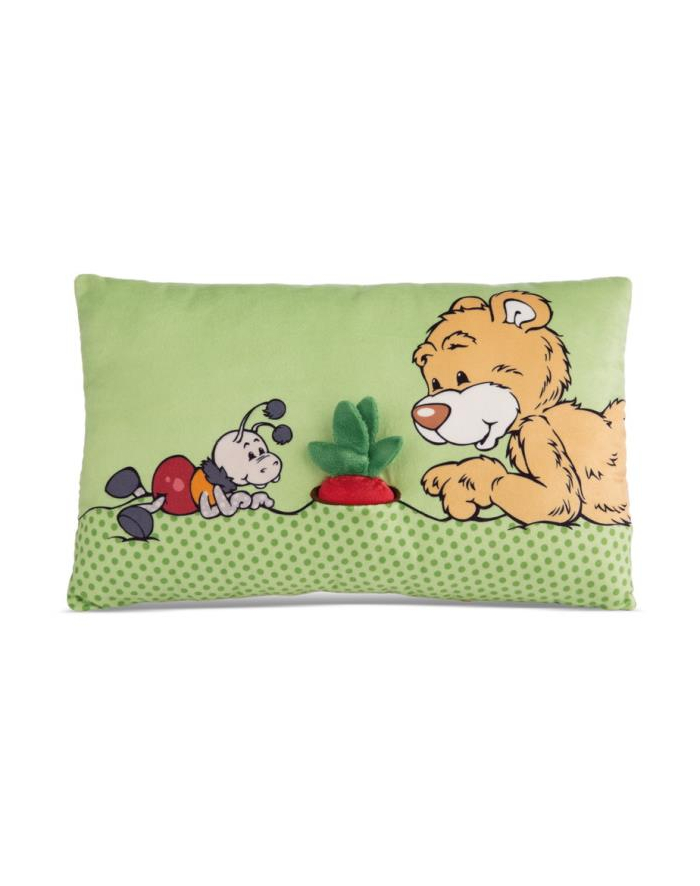 NICI 49449 Maskotka poduszka Miś Mielo z rzodkiewką 2D 43x25cm GREEN główny