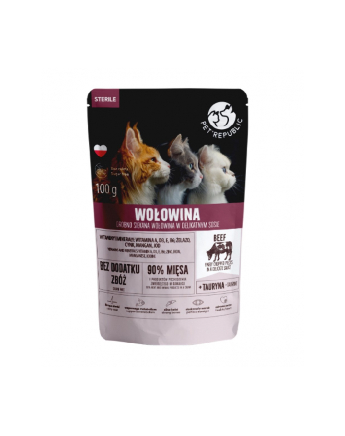 petrepublic FINE MEAT danie z wołowiny dla kota 100 g główny