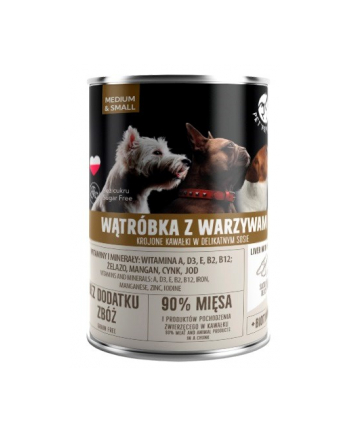 PetRepublic puszka dla psa wątróbką warzywa 400 g