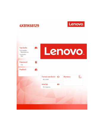 lenovo Dysk SSD 1TB Performance PCIe Gen4 M.2 2280