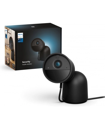 Kamera IP wewnętrzna PHILIPS HUE Secure przewodowa z podstawką na biurko czarna (929003562504) nr 1