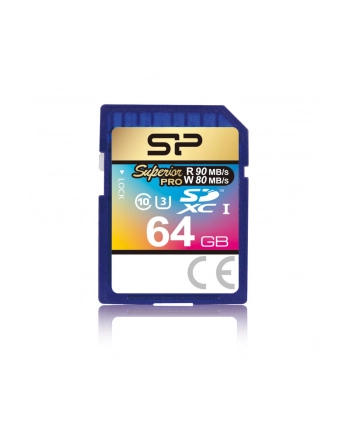 Karta pamięci Silicon Power SDXC Superior Pro 64GB (90/80 MB/s) Class 10 UHS-I U3 nr 2