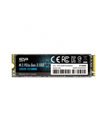 Dysk SSD Silicon Power A60 512GB PCIe Gen3x4 NVMe (2200/1600 MB/s) 2280 BULK nr 1