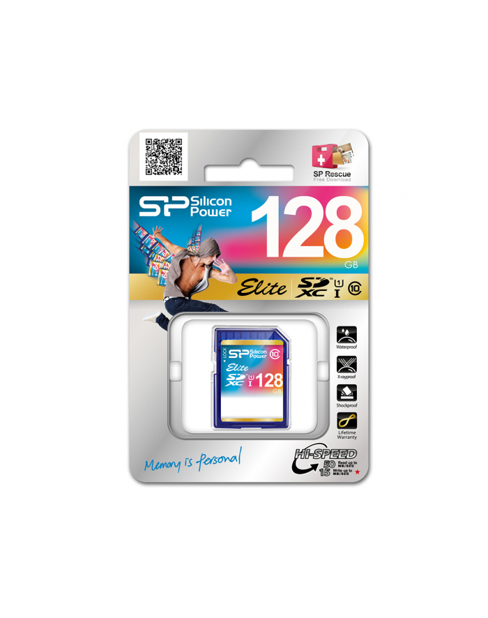 Karta pamięci Silicon Power SDXC Elite 128GB (85/10 MB/s) Class 10 UHS-I U1 główny