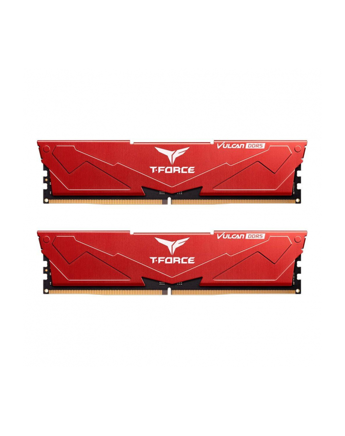 Pamięć DDR5 Team Group T-FORCE VULCAN 32GB (2x16GB) 6400MHz CL40 1,35V Czerwona główny