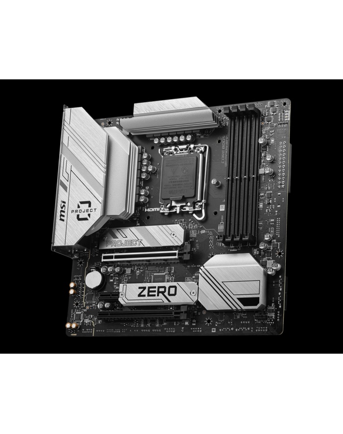 Płyta MSI B760M PROJECT ZERO /B760/DDR5/SATA3/M.2/USB3.2/WiFi/BT/PCIe5.0/s.1700/mATX główny