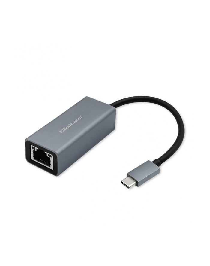Kabel adapter Qoltec USB-C na RJ45 Ethernet | 1000Mb/s | Aluminiowa obudowa główny