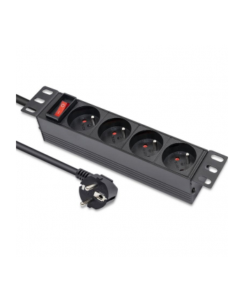Listwa zasilająca Qoltec PDU do RACK 10'' | 1U | 16A | 4xFRENCH | 1.8m
