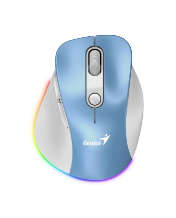 Mysz bezprzewodowa Genius Ergo 9000S Pro Biało-Niebieska Cichy klik Bluetooth 5.0 + 2,4GHz nr 2