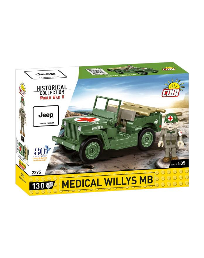 COBI 2295 Historical Collection WWII Medical Willys MB 130 kl. główny