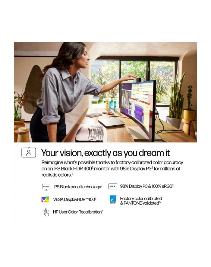 hp inc. HP 734pm 34inch WQHD 400nits HDMI DP Display ((wersja europejska)) główny