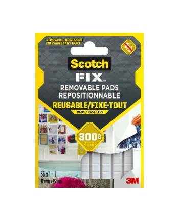 pbs connect Masa mocująca SCOTCH-FIX, samoprzylepne podkładki, 36 szt. 11x15mm, biała