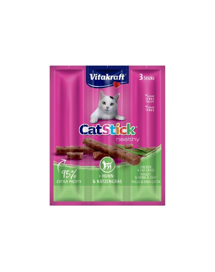 VITAKRAFT CAT STICK MINI kurczak/trawa dla kota 3szt główny