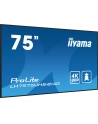 iiyama Monitor 75 cali LH7575UHS-B1AG, 24/7,IPS,ANDROID.11,4K,500cd/m2,WiFi,3xHDMI,DP,Daisy/Chain,2xUSB,2x10W,RJ45,iiSignage2,FailOver,SDM,4GB/32GB,metal,PIO - nr 76