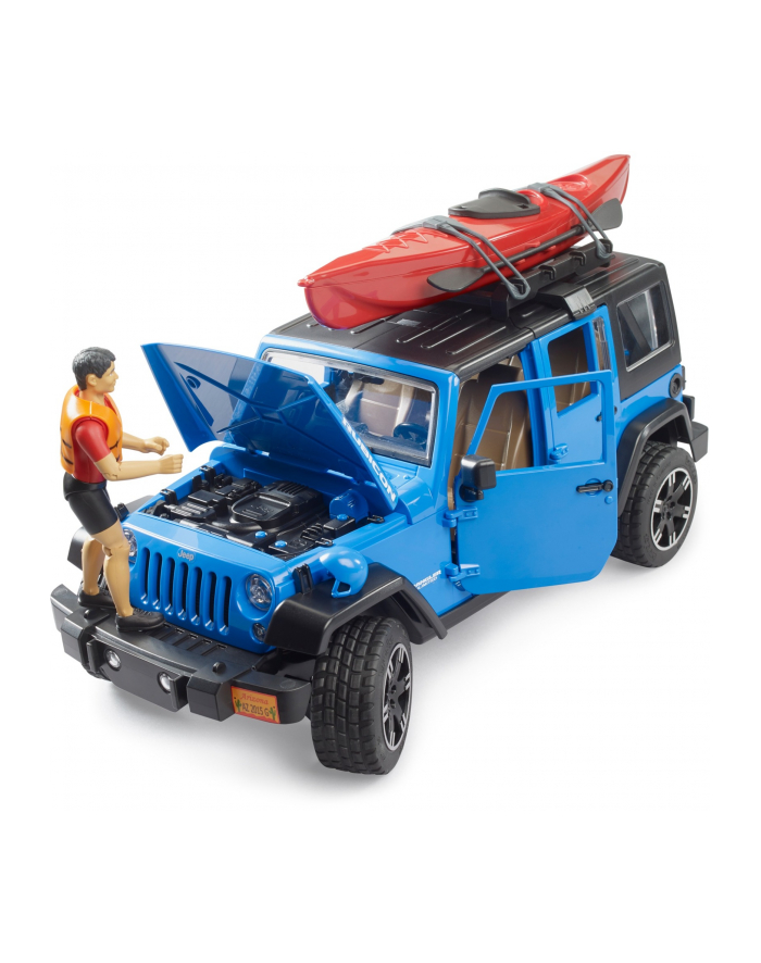 Jeep Wrangler Unlimited Rubicon z kajakiem i figurką kajakarza 02529 BRUD-ER główny