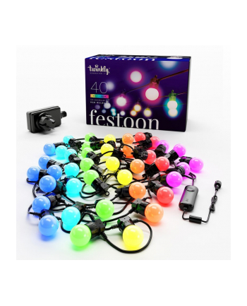 Twinkly Feston świetlny – 40 RGB Łańcuch, typ wtyczki F