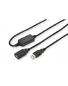 digitus Kabel przedłużający USB 20 HighSpeed 15mTyp USB A/USB A M/Ż aktywny, czarny 15m - nr 8