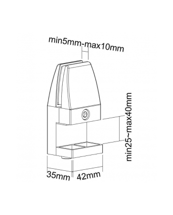 neomounts Zestaw zacisków NS-CLMP40WHITE