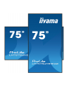 iiyama Monitor 75 cali LH7575UHS-B1AG, 24/7,IPS,ANDROID.11,4K,500cd/m2,WiFi,3xHDMI,DP,Daisy/Chain,2xUSB,2x10W,RJ45,iiSignage2,FailOver,SDM,4GB/32GB,metal,PIO - nr 28