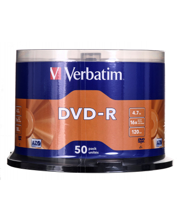 verbatim DVD-R 47GB 16X/SCRATCH RESISTANT 50ER SPIND-EL