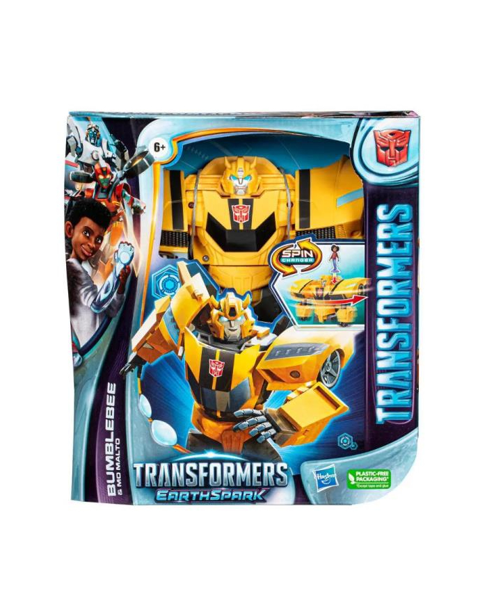 PROMO Transformers EarthSpark Spin Changer Bumblebee i Mo Malto F7662 HASBRO główny