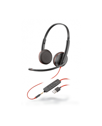 no name POLY Blackwire 3225 Zestaw słuchawkowy Przewodowa Opaska na głowę Połączenia/muzyka USB Typu-A Czarny nr 1