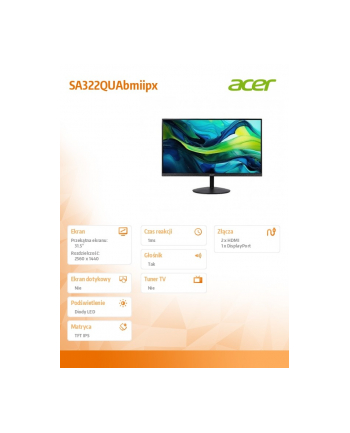 acer Monitor 32 cala SA322QUAbmiipx