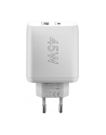 ŁADOWARKA USB-A USB-C 100-240V AC/5-20V DC 1.5-3A 45W BIAŁA 65412 GOOBAY - nr 12