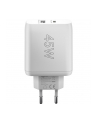 ŁADOWARKA USB-A USB-C 100-240V AC/5-20V DC 1.5-3A 45W BIAŁA 65412 GOOBAY - nr 9