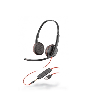 no name POLY Blackwire 3225 Zestaw słuchawkowy Przewodowa Opaska na głowę Połączenia/muzyka USB Typu-A Czarny nr 1