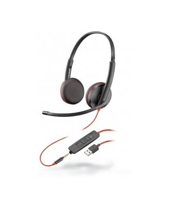 no name POLY Blackwire 3225 Zestaw słuchawkowy Przewodowa Opaska na głowę Połączenia/muzyka USB Typu-A Czarny nr 2